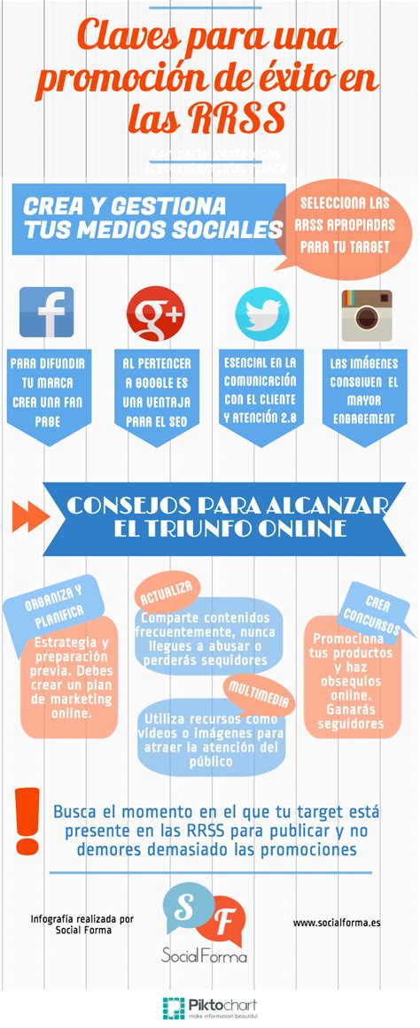 Claves Para Una Promoción De éxito En Redes Sociales Infografia Infographic Socialmedia