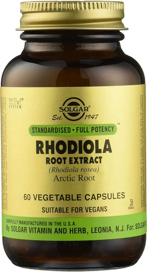 Solgar Rhodiola Extracto De Ra Z C Psulas Amazon Es Salud Y