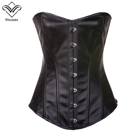 Wechery Corset Sexy Corsets And Bustiers Lace Up Steampunk Overbust Waist