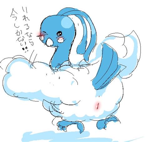 Rule 34 Altaria Anus Artist Request Back View Blue Skin Color Female Female Only Feral Flying