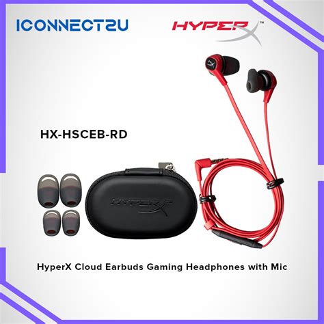 Hyperx Cloud Earbuds With Mic Gaming Headphones Hx Hsceb Rd Shopee Philippines