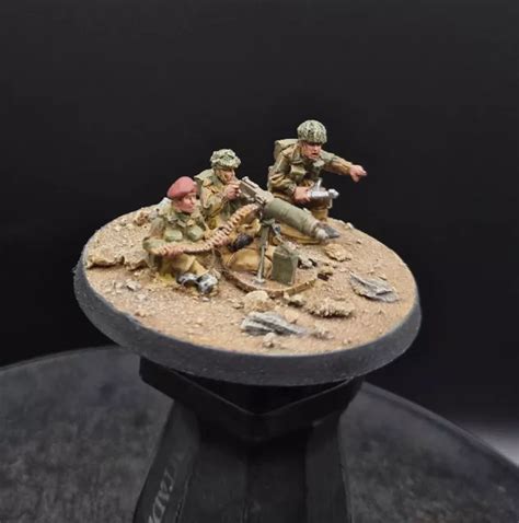 PRO PAINTED 28MM Bolt Action British Airborne MMG Team METAL WW2