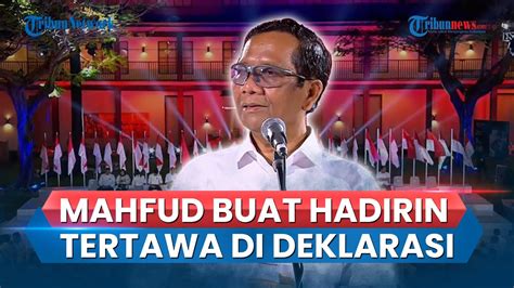 FULL Mahfud MD Pidato Di Depan Generasi Muda Saat Deklarasi Ganjar