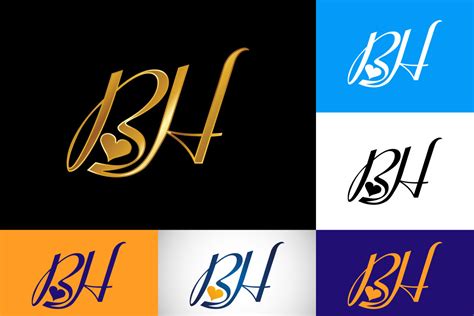 Letter B H Logo Design Deeezy