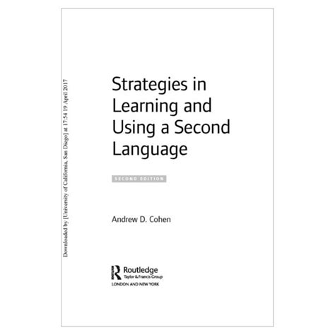 دانلود کتاب Strategies In Learning And Using A Second Language پاپیروس