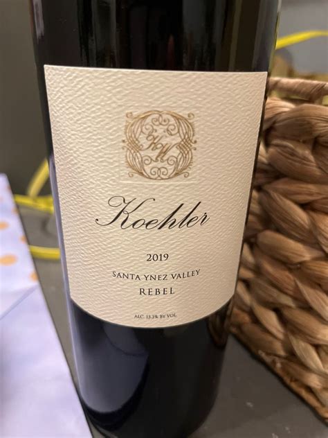 2019 Koehler Rebel Santa Ynez Valley USA California Central Coast