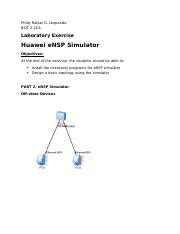 Master Huawei ENSP Simulator Installation Topology Design Course Hero