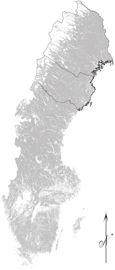 Swedens Two Northernmost Counties Norrbotten And Västerbotten From