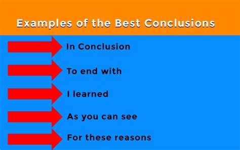 Conclusion Examples