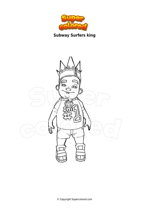 Disegno Da Colorare Subway Surfers King Supercolored