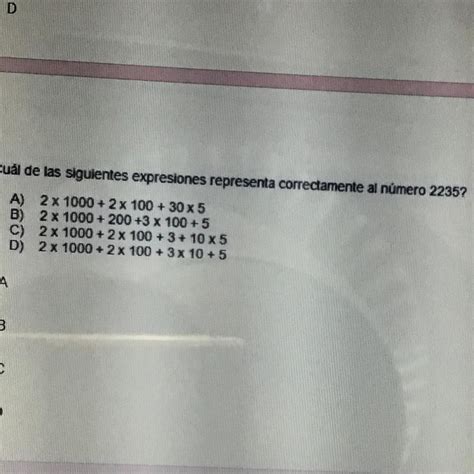 Cu L De Las Siguientes Expresiones Representa Correctamente Al