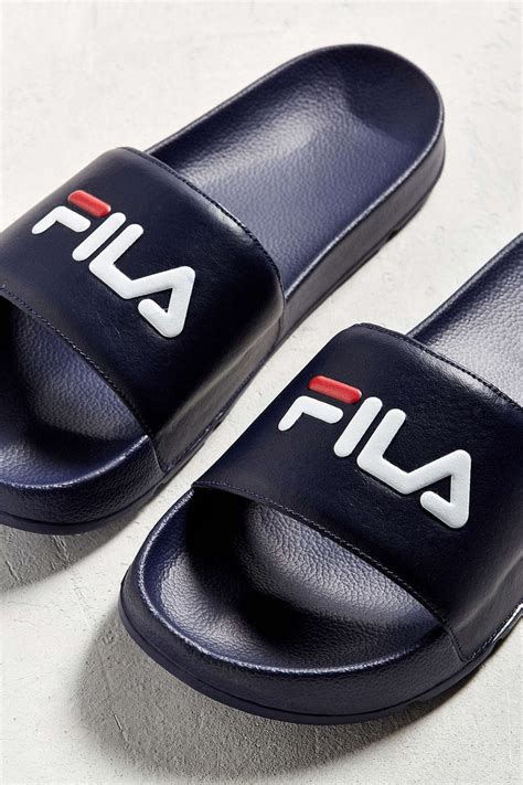 FILA HERITAGE: DRIFTER NAVY SLIDE SANDALS – 85 86 eightyfiveightysix