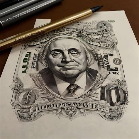 Premium Photo | Realistic Money Drawing Financial Artwork