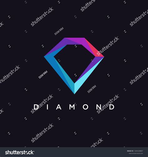 Modern Minimalist Diamond Logo Icon Vector Stock Vector Royalty Free