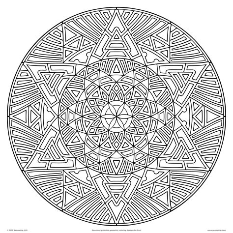 Geometric Coloring Pages For Adults To Print At Getdrawings Free Download