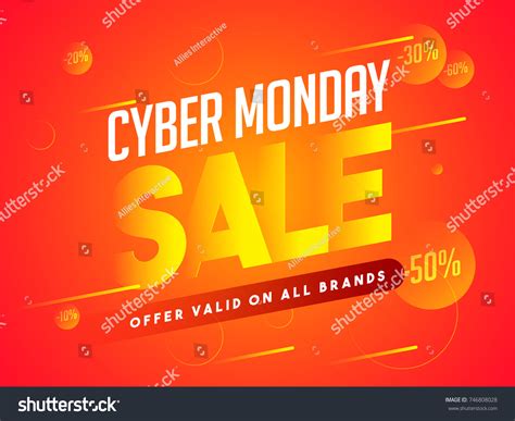 Cyber Monday Sale Banner Design Dicount Stock Vector Royalty Free