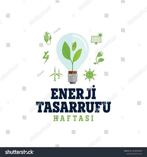 Enerji Tasarrufu Haftas Translation Energy Saving Stock Vector