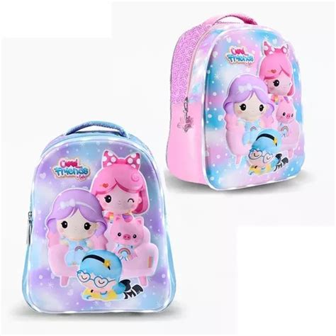 Mochila Espalda Friends Unicornio Pulg Escolar Footy Luz