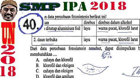 Contoh Soal Hots Ipa Smp Fotosintesis Menjawab Soal