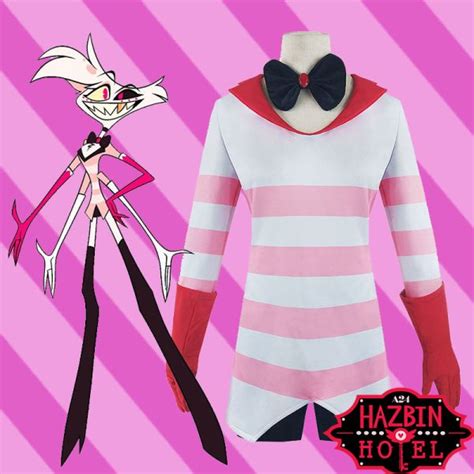 Hazbin Hotel Angel Dust Black Outfit Cosplay Costume