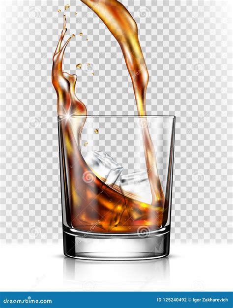 Whiskey Splash In Glass On A Dark Background Royalty Free Stock Image