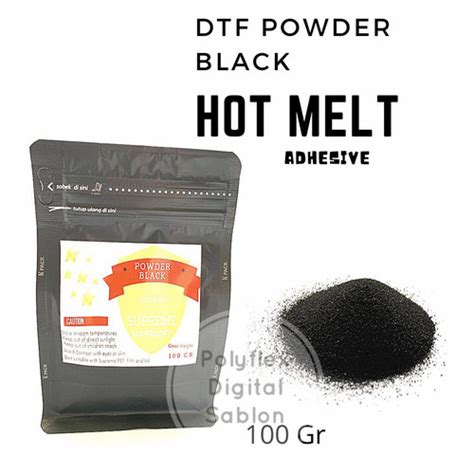 Jual Dtf Black Powder Hot Melt Adhesive Bubuk Dtf Hitam Premium