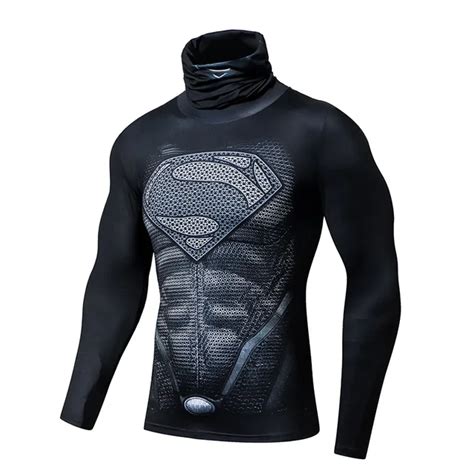 Mens High Collar Lapel Underwear 3d Printed Compression Shirt