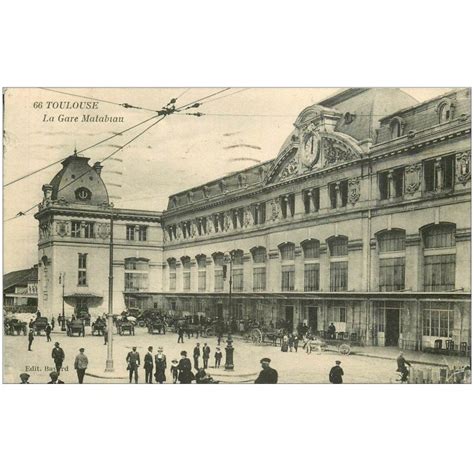 Carte Postale Ancienne Toulouse Gare Matabiau Fiacres Cartes