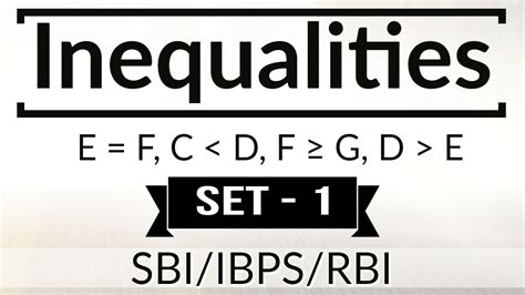 Inequality Reasoning Tricks Set For Sbi Ibps Rbi Po And Clerk Exams