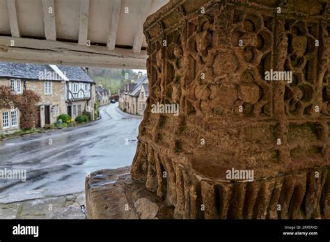 The Market Cross Castle Combe Wiltshire Stock Photo Alamy