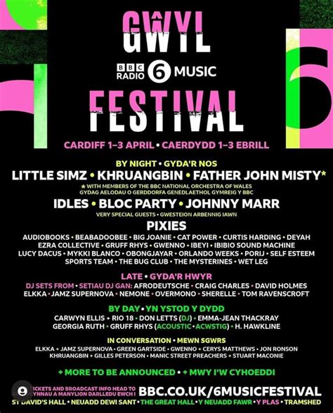 Radio 6 Music Festival Cardiff Lineup : r/indieheads