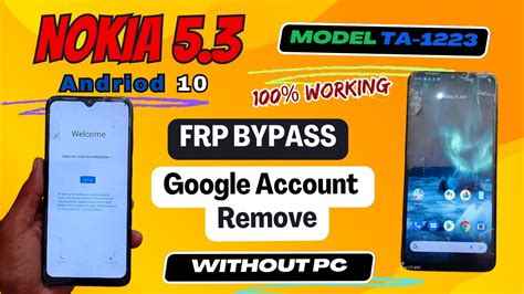 Nokia 5 3 Frp Bypass Without PC Working Nokia 5 3 TA 1223 Google