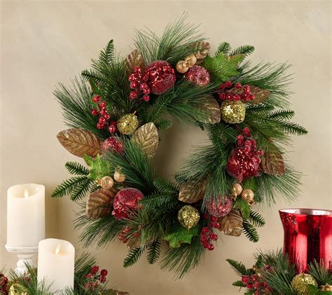 24 Beaded Fruit And Berry Wreath By Valerie QVC