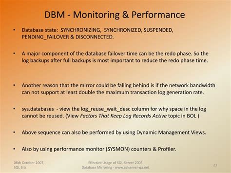 Ppt Effective Usage Of Sql Server 2005 Database Mirroring Powerpoint Presentation Id4992771