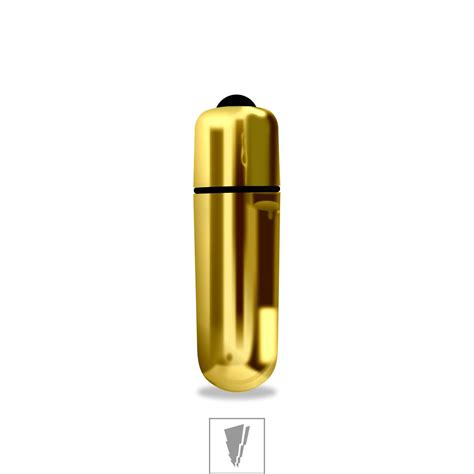 Cápsula Vibratória Power Bullet 10 Vibrações SI 5163 Dourado Tabuê Sex shop atacado