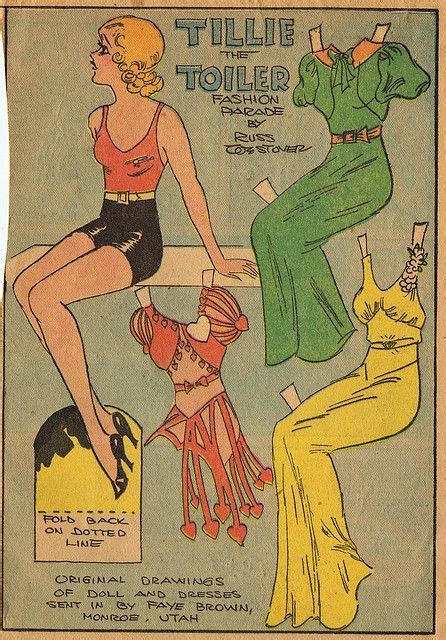 Tillie The Toiler Fashion Parade Paper Dolls Vintage Paper Dolls