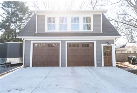 Patio Detached Garage Addition Creates Practical Farmhouse Charm