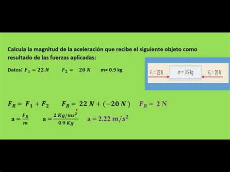 Calcula La Magnitud De La Aceleraci N Que Recibe El Siguiente Objeto