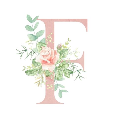 Premium Photo Floral Alphabet Letter F The Letters Of The Alphabet