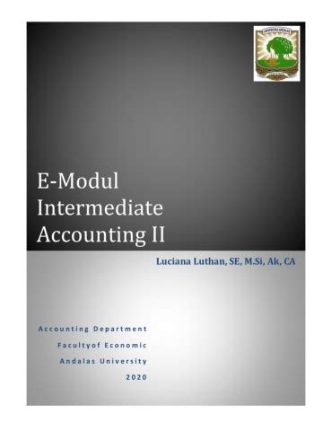 E Modul Intermediate Accounting II