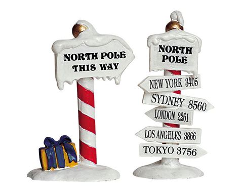 Lemax North Pole Signs Set2 Dekodeinewelt