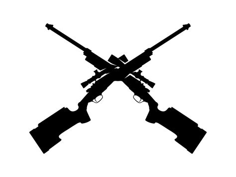 Crossed Rifle Silhouette