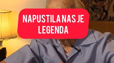 Tragedija Napustila Nas Je Jos Jedna Velika Legenda Tuga Youtube