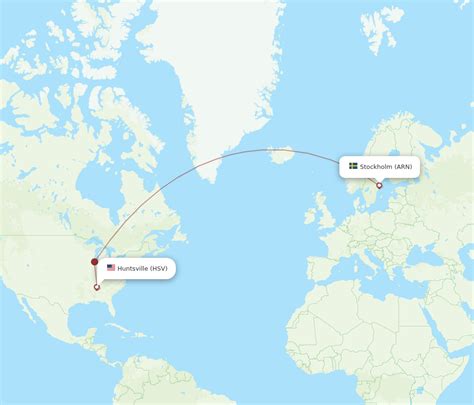 Flights From Huntsville To Stockholm HSV To ARN Flight Routes