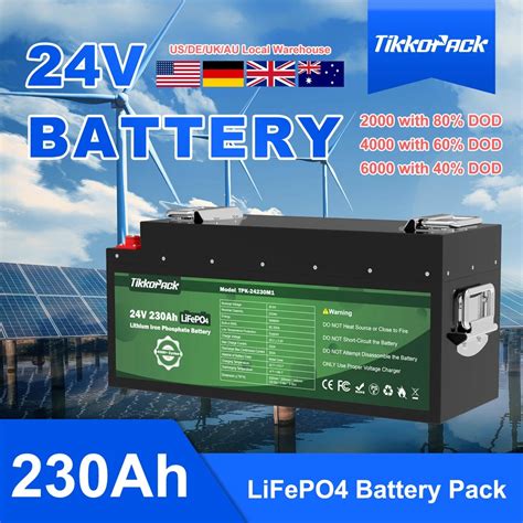 Tikkopack 24v 230ah Lifepo4 Battery Pack 25 6v Lithium Ion Phosphate Batterie 4000 Cycle Built