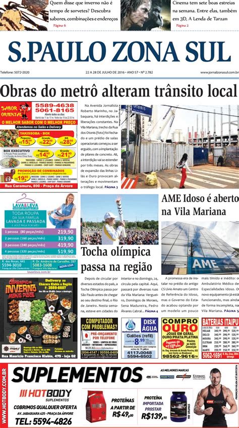 22 A 28 De Julho De 2016 Jornal São Paulo Zona Sul By Jornal Zona Sul Issuu