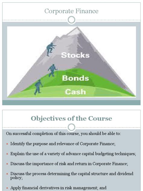corporate finance mba  capital structure dividend