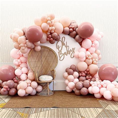 Blush Dusty Pink Balloon Garland Double Stuffed Baby Pink Balloon Latex