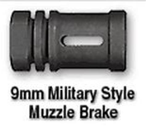 RRA 9mm Military Style Muzzle Brake (1/2x36 Thread) - 9mmAR