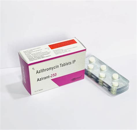 Azirant 250 250mg Azithromycin Tablets Packaging Type Blister